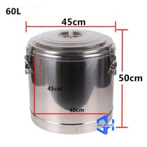 Nồi inox ủ nhiệt 2 lớp đựng cơm nóng, canh nóng, cháo soup dung tích 60 lít